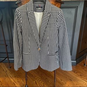 Tommy Hilfiger Black & White Check Blazer, Size 10